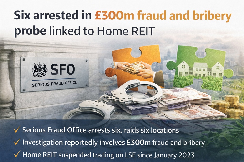 SFO arrests six in £300m fraud and bribery probe linked to Home REIT