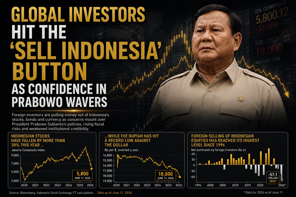 Global Investors Hit the ‘Sell Indonesia’ Button as Confidence in Prabowo Wavers