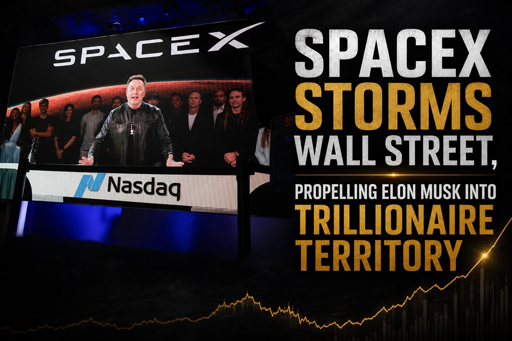 SpaceX Storms Wall Street, Propelling Elon Musk Into Trillionaire Territory